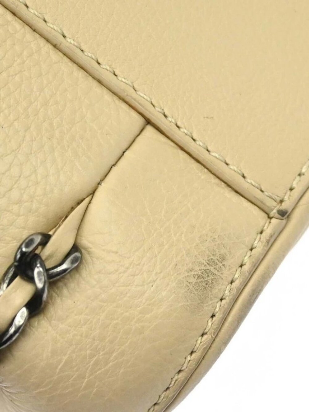 Chanel Beige Calfskin Chain Handbag - Picture 5 of 13